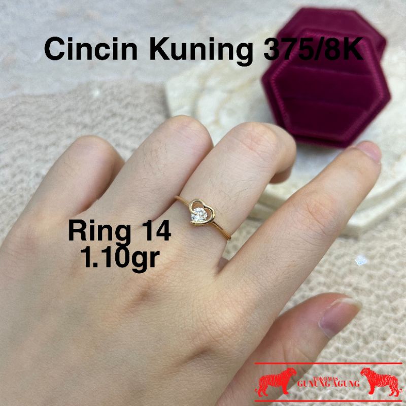 EMAS/ Cincin Emas 375/ Cincin Emas 8K/ Cincin Emas Wanita/ Cincin Emas Asli 375/ Cincin Wanita/ Cinc