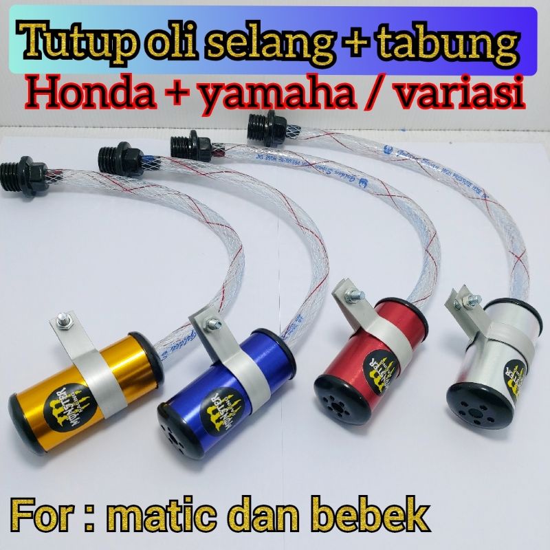 Tutup oli selang model tabung untuk semua motor yamaha/honda (Universal)