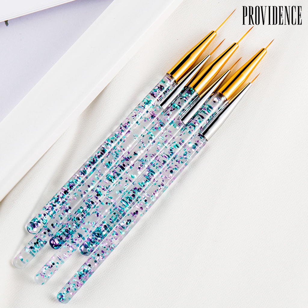 Providence 3Pcs / Set Pena Ukir Kuku Ultra Tipis Bahan Akrilik Untuk Nail Art / Manicure DIY