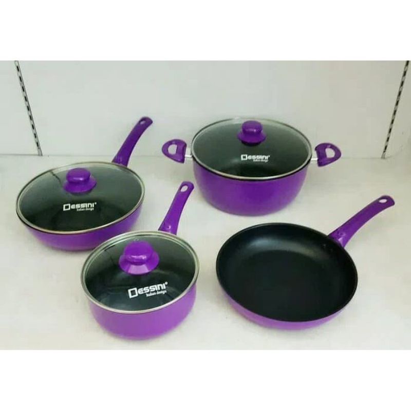 Panci  , Q2 7206  , VIPPO  1834  , ROYALTA  , 7 PCS  Kukus , Wajan penggorengan anti lengket  set italian cookware set steamer3