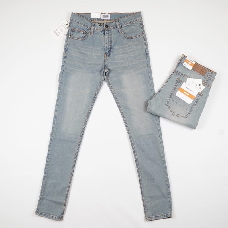 CELANA JEANS PRIA PULL&amp;BEAR BLUE RETRO SKINNY STRETCH PULLANDBEAR PULL &amp; BEAR PULL AND BEAR BIRU