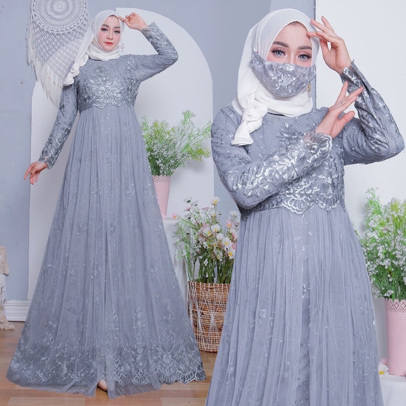 Best seller Gamis aulia tutu/gamis wanita/dres pesta/gamis kondangan/gamis modern/bayar ditempat