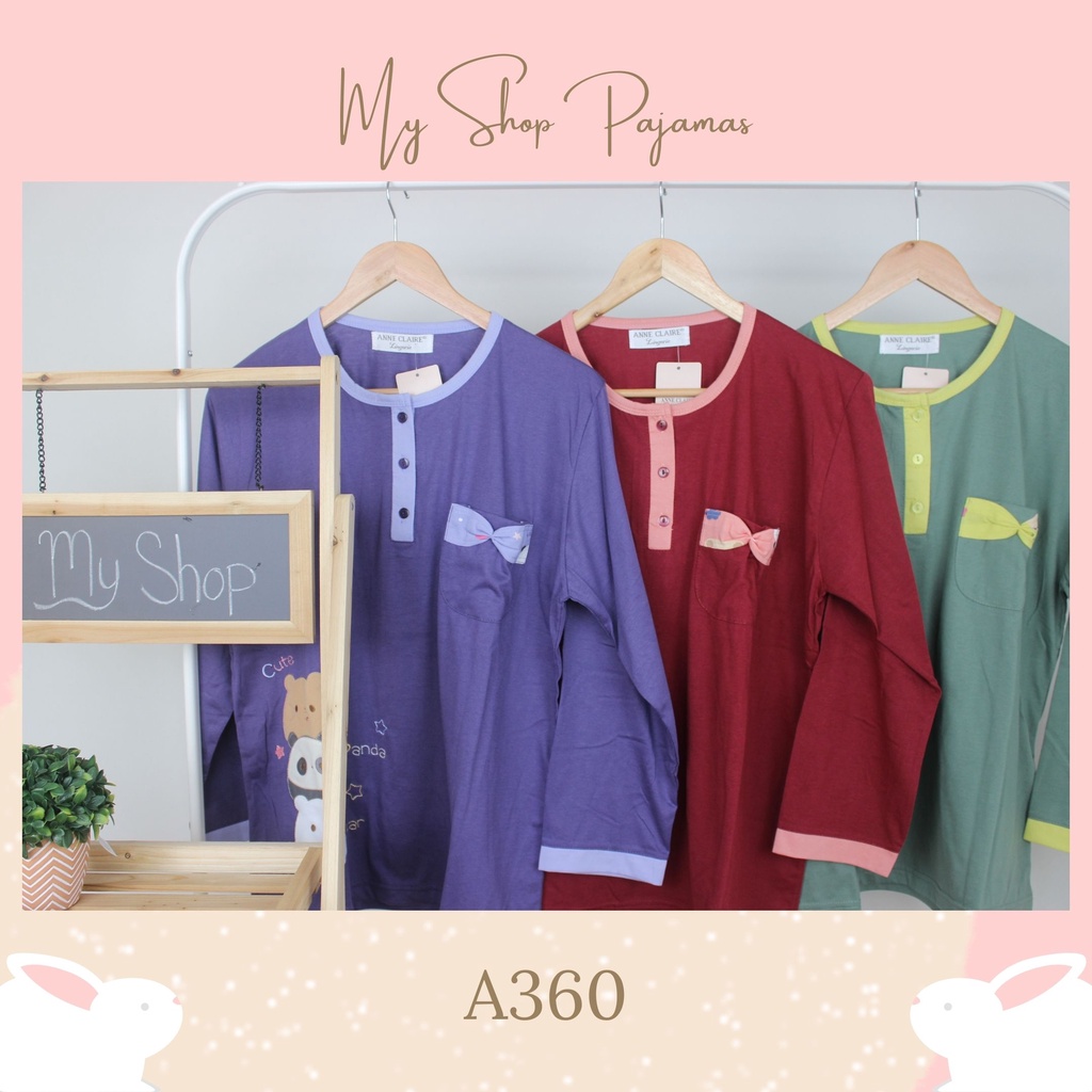 PIYAMA BABYDOLL BIGSIZE JUMBO ALL SIZE TANGAN LENGAN PANJANG CELANA PANJANG ANNE CLAIRE BAJU TIDUR SETELAN DEWASA WANITA SLEEPWEAR PAJAMAS PP PPBIG-7