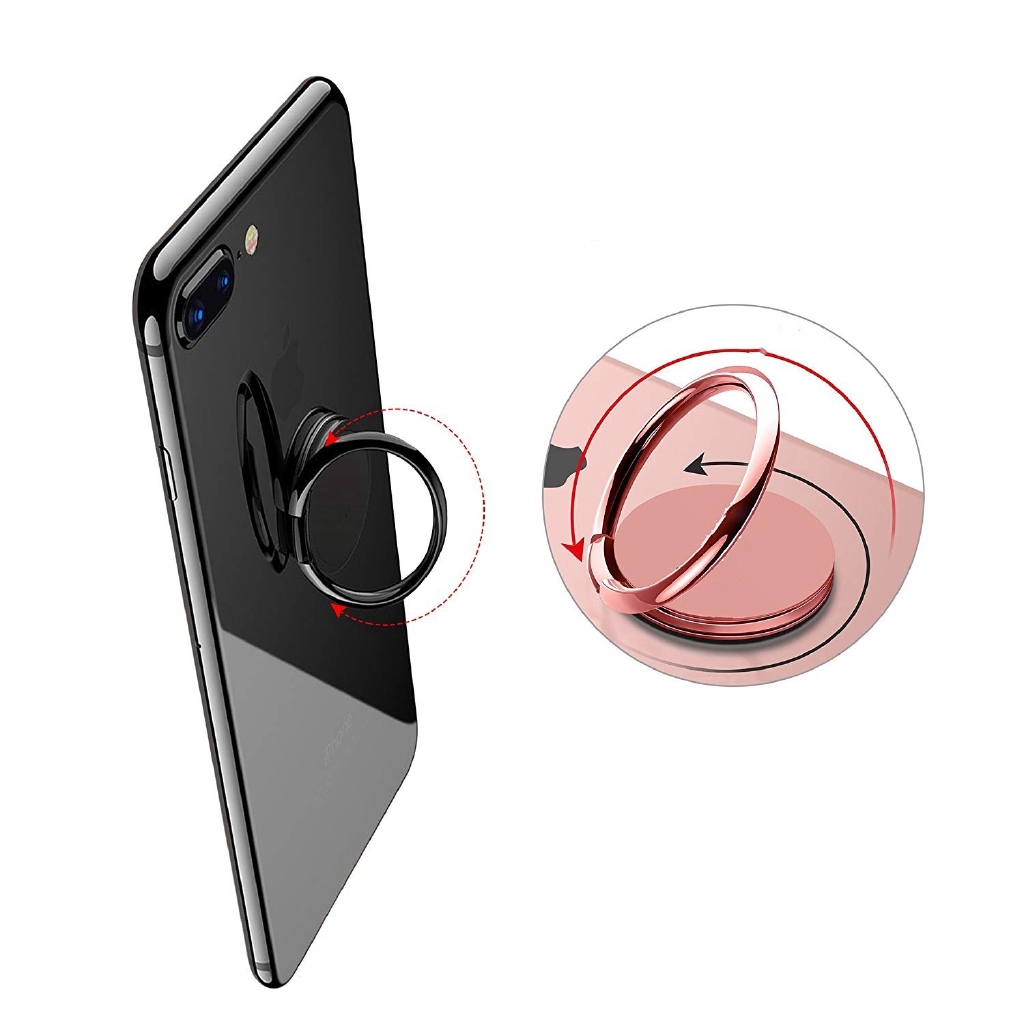 NEW Luxury metal Phone Socket Holder Universal 360º Rotating Finger Ring Stand Magnetic Car Bracket