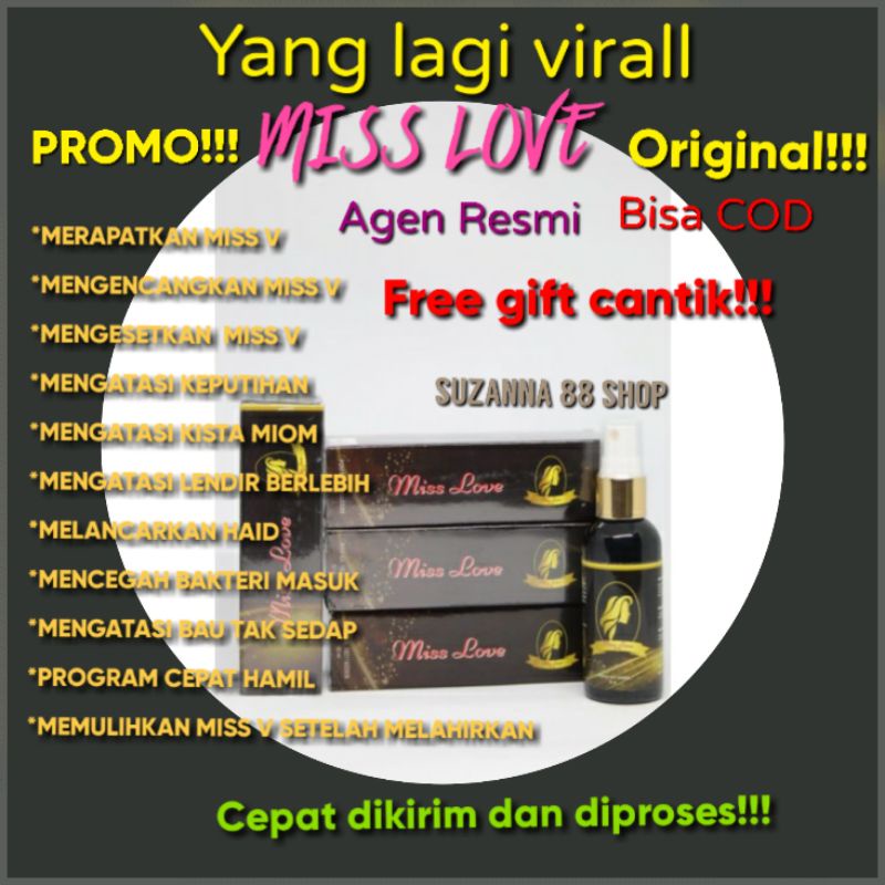 Miss Love spray original pembersih kewanitaan Bpom