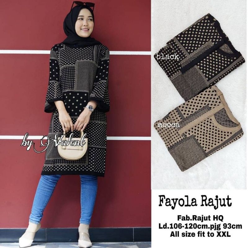Fayola Rajut tunik wanita tunik rajut long tunik jumbo tunik rajut import tunik rajut jumbo import