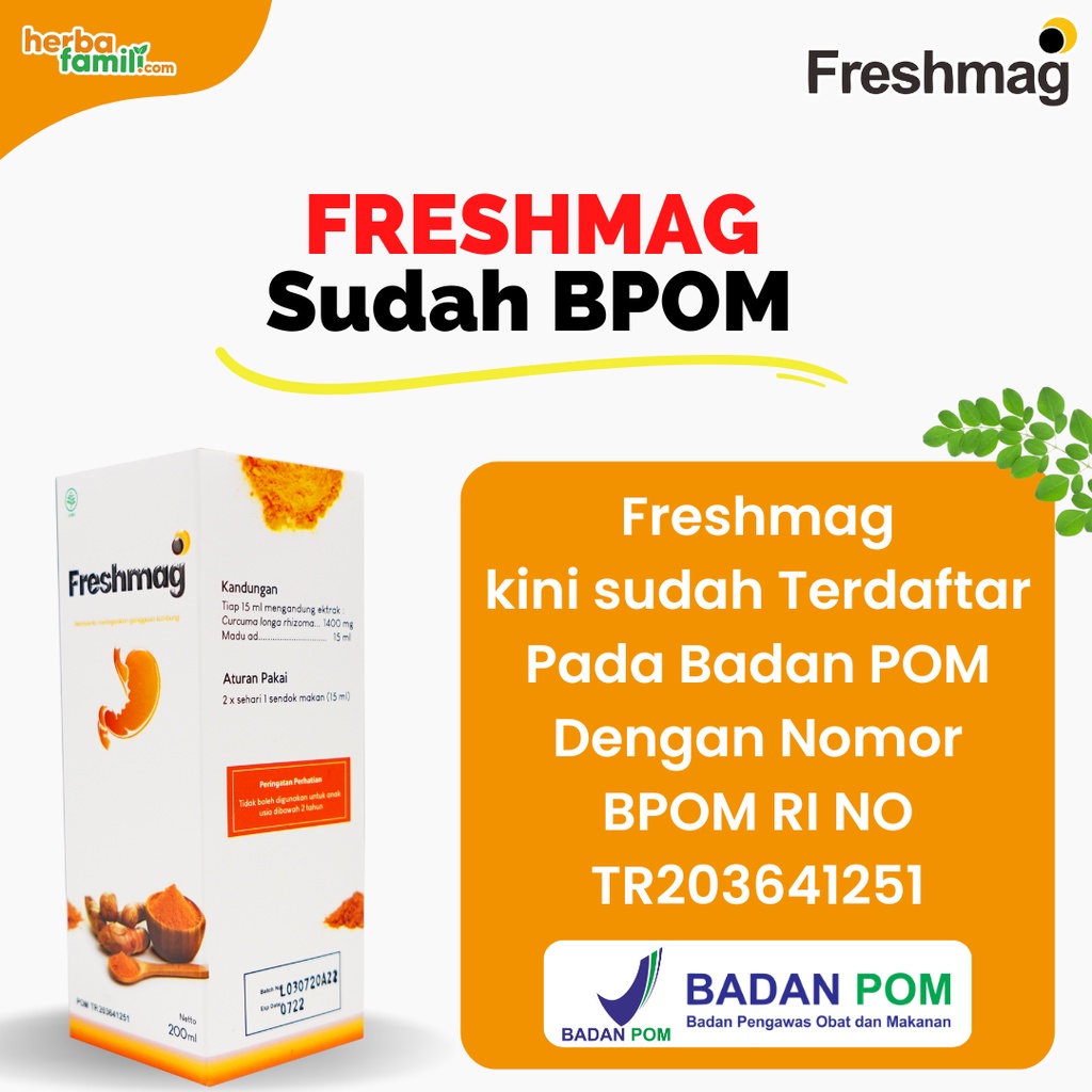 Freshmag - Original Madu Herbal Atasi Magh Kronis Gerd Asam &amp; Infeksi Radang Lambung Penambah Nafsu Makan Lancarkan Pencernaan