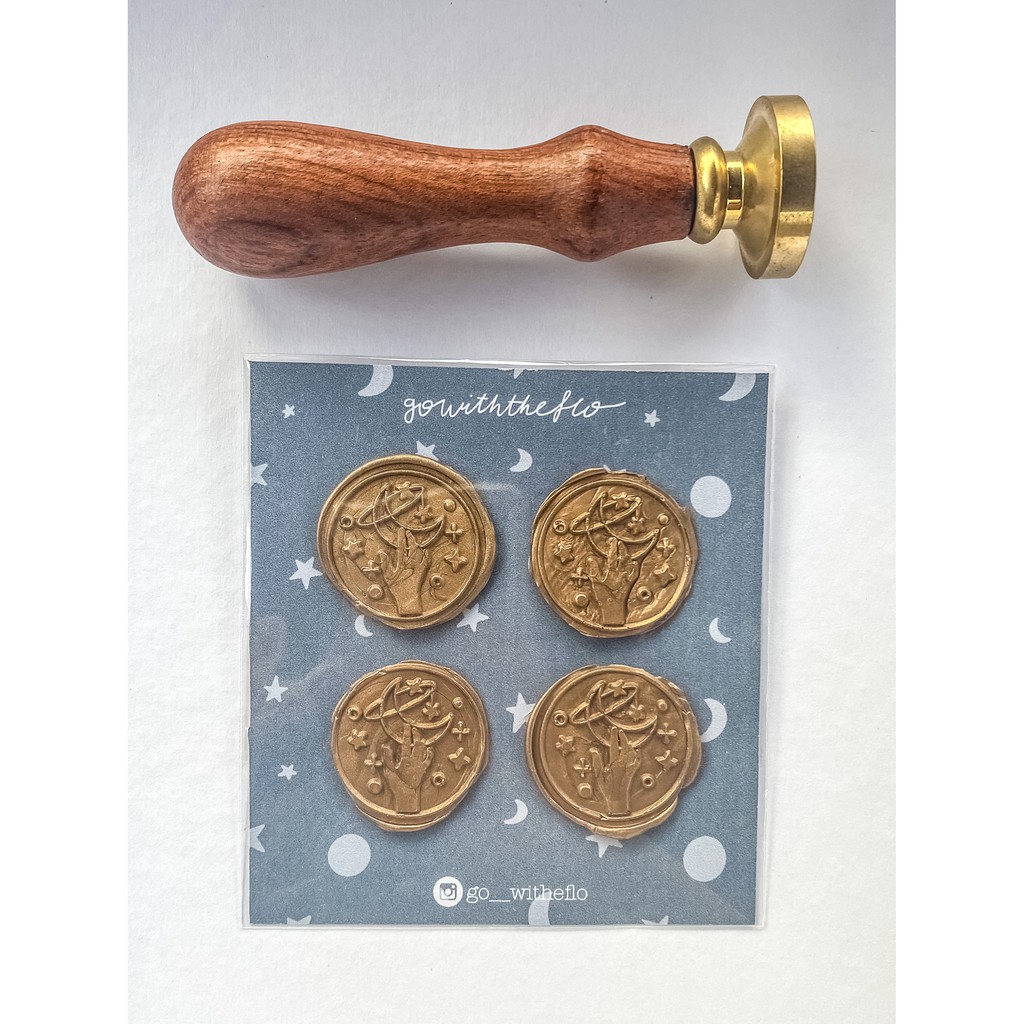 

Gold Stars & Moon Wax Seal Stamp