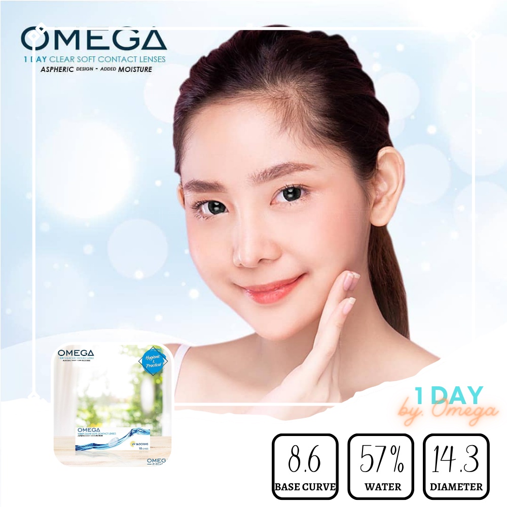 1 DAY CLEAR SOFT CONTACT LENS / SOFTLENS HARIAN / BY OMEGA 0.50 SD 4.75