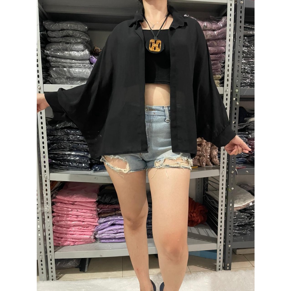 Toply shop Outer Batwing ovesize / Cardigan wanita model batwing