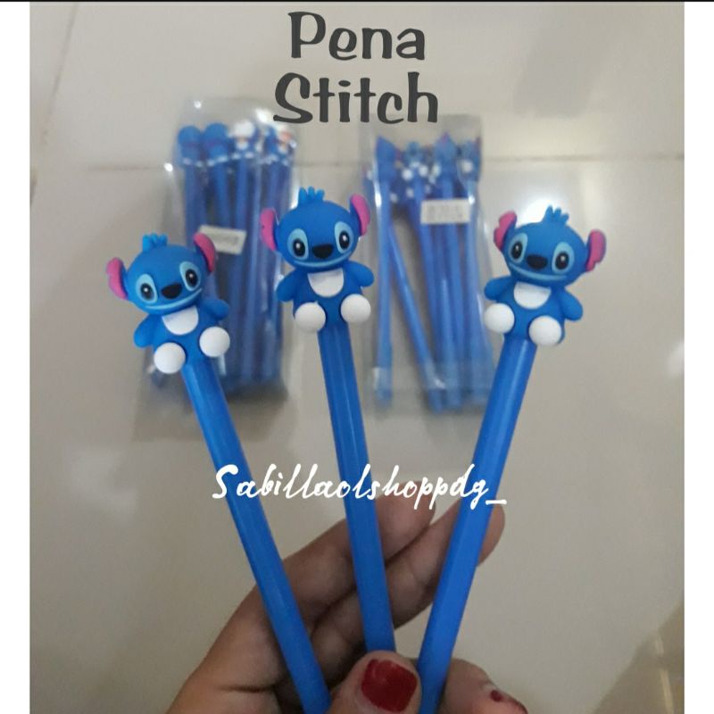 

Pena Stitch Gel Hitam/Pulpen Karakter Stitch Anak