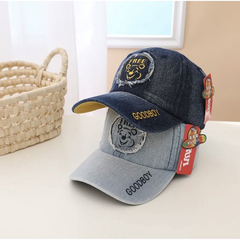 Topi Baseball Denim Anak Balita Unisex Winnie D Pooh Goodboy