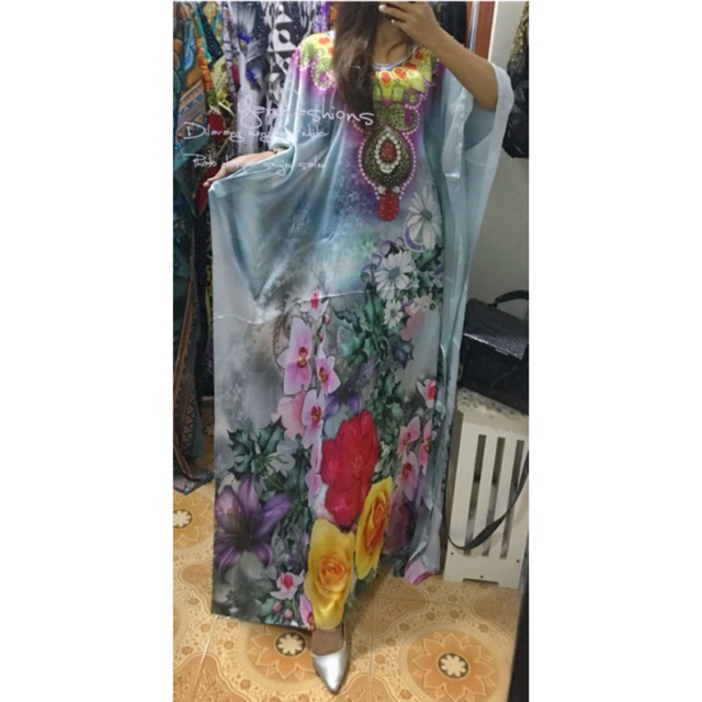 Kaftan oril dari India sutra silk