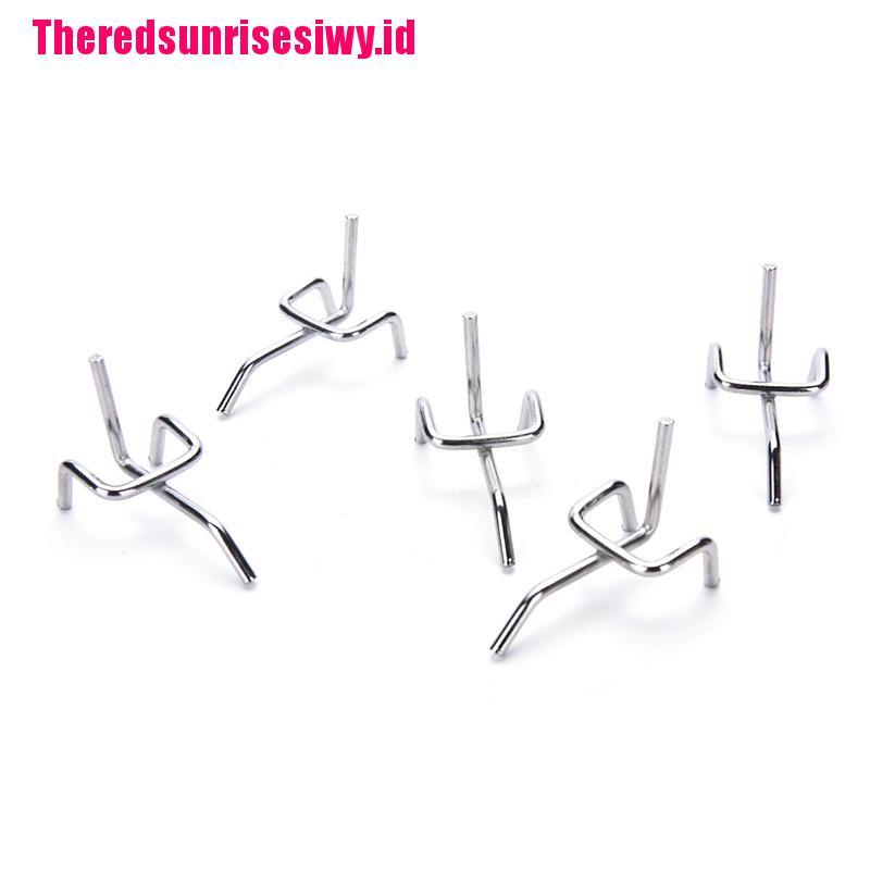 【Theredsunrisesiwy.id】10pc Metal Peg Board Pegboard Hooks Garage Work Shop Storage Display Steel