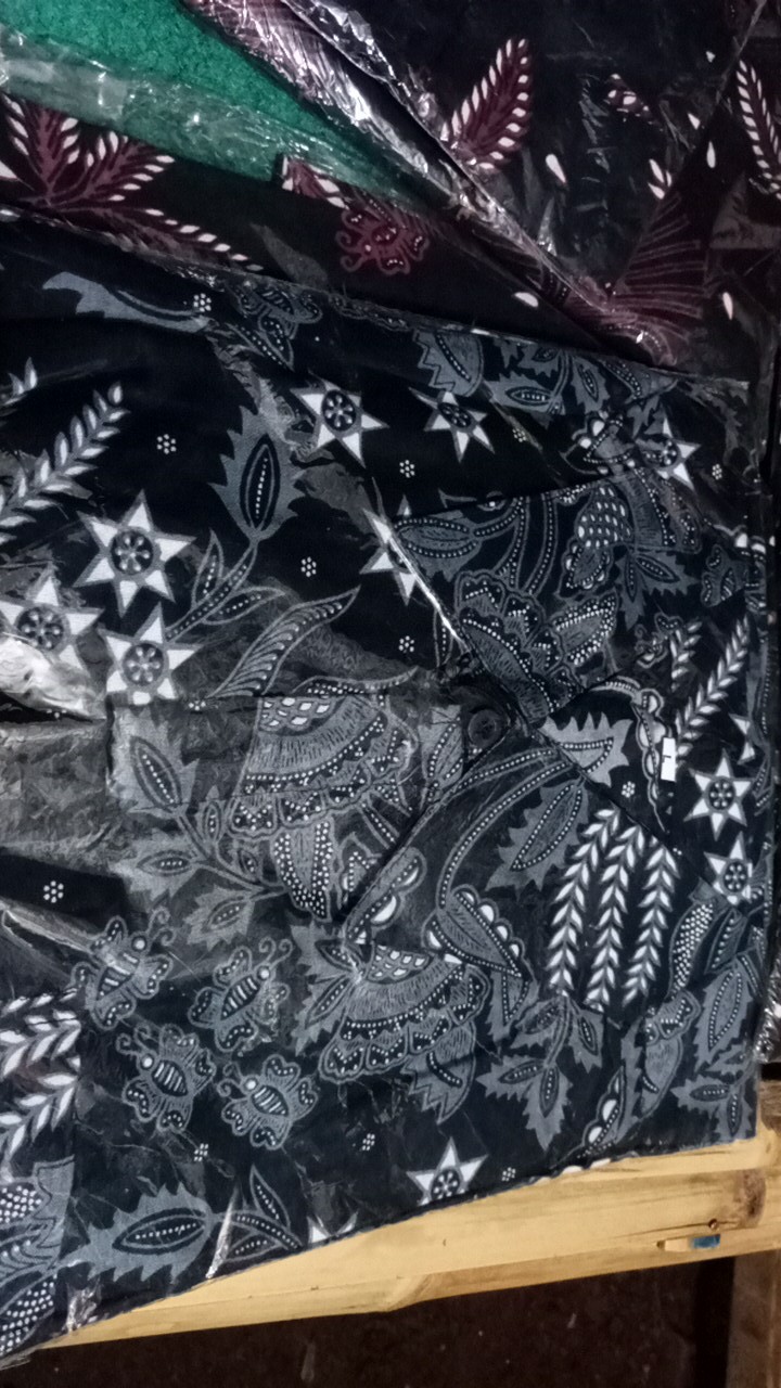 Size M. L. Xl. 2l.3l.4l  .. Bswart Batik Hrb026 Kenongo Hem Pendek Padi Pekalongan M