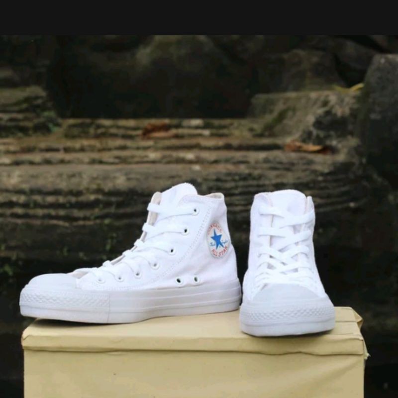 sepatu boot converse full white FREE KAOS KAKI