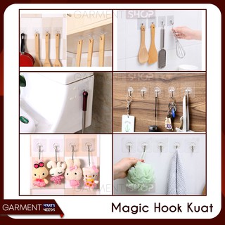 Gantungan Tempel  Kaca Dinding  Keramik  Mebel Magic Hook 