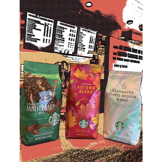 

STARBUCKS AUTUMN BLEND, THREE REGION BLEND AND ANNIVERSARY BLEND