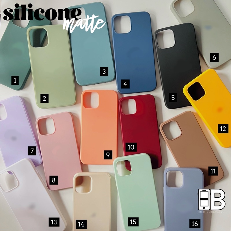 Silicone Matte Soft Basic Candy Case untuk iPh 7 7+ 8 8+ X XR XS 11 12 PRO MAX