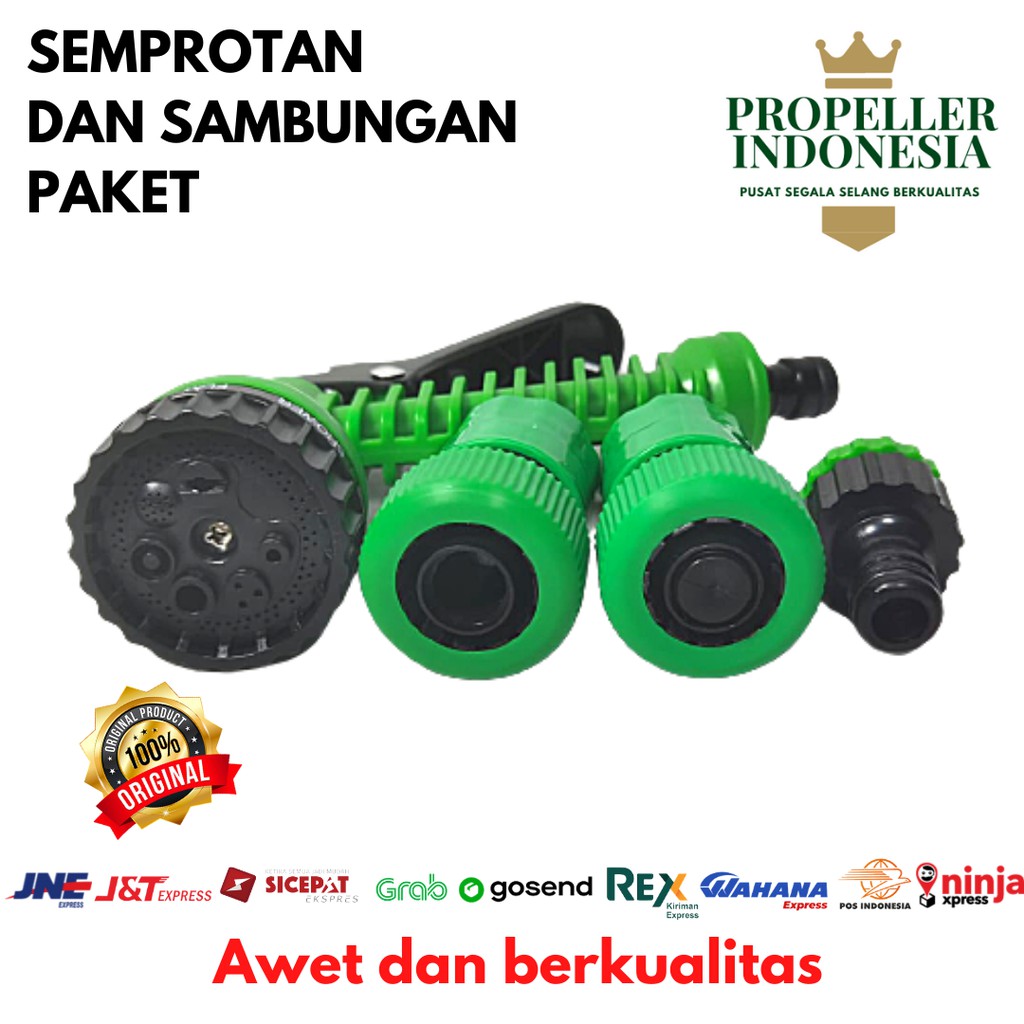 Paket Semprotan Air dan Sambungan Selang Variasi 7 Kepala 3/4&quot;