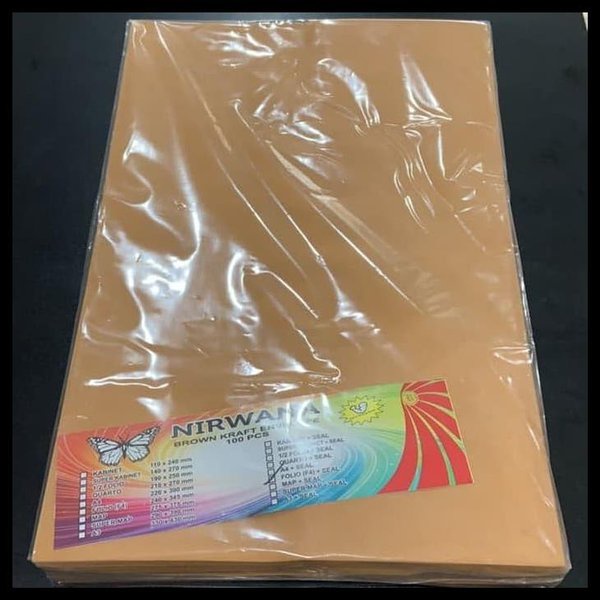 Amplop Coklat Folio Lem Amplop Coklat Isi 100 Lembar