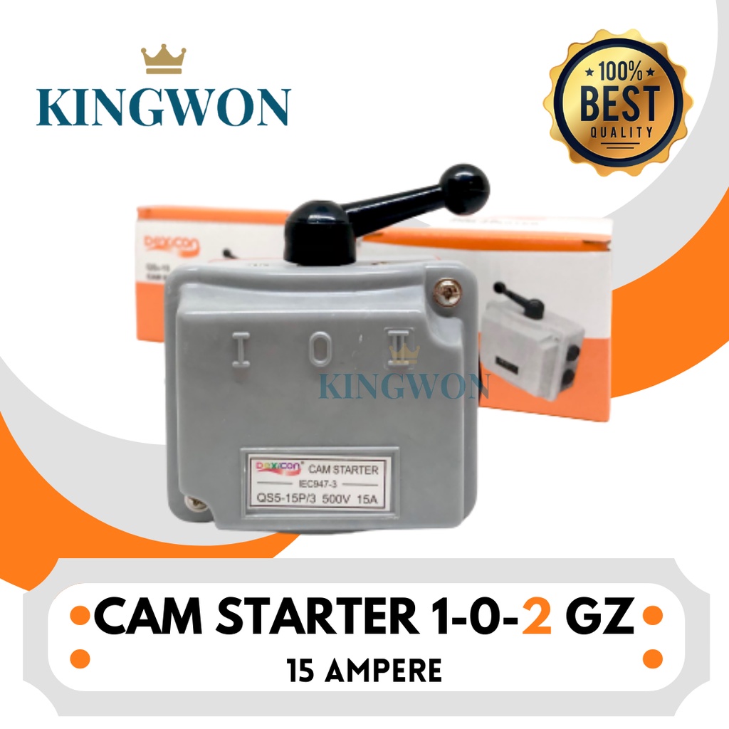 CAM STARTER 15 AMPERE GZ 1-0-2 GA 1-0 DEXICON SAKLAR GENSET ON OFF SAKLAR HANDLE