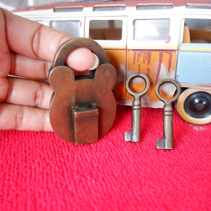 Gembok kuningan asli kunci gembok kotak amal