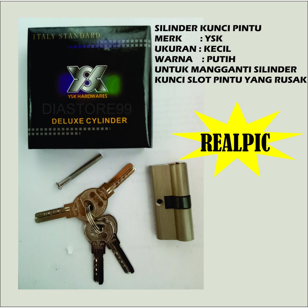 Promo Kunci cylinder merk YSK  kecil  silinder isi daleman kunci body pelor kunci pintu kupu tarung