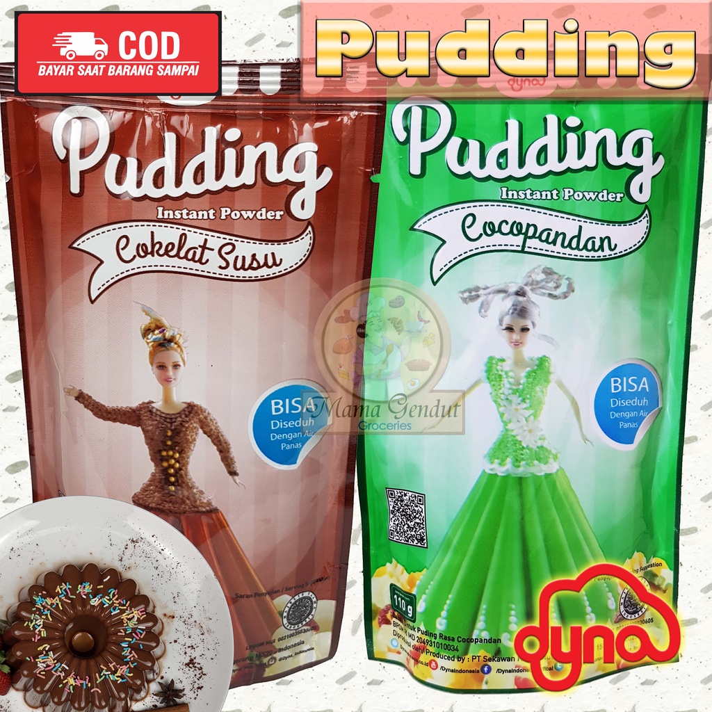 

Puding Coklat Susu/ Puding Cocopandan/ Puding Rasa Coklat Susu/ Puding Dyna/ Puding Instan/ Puding Coklat/ Puding 110gr