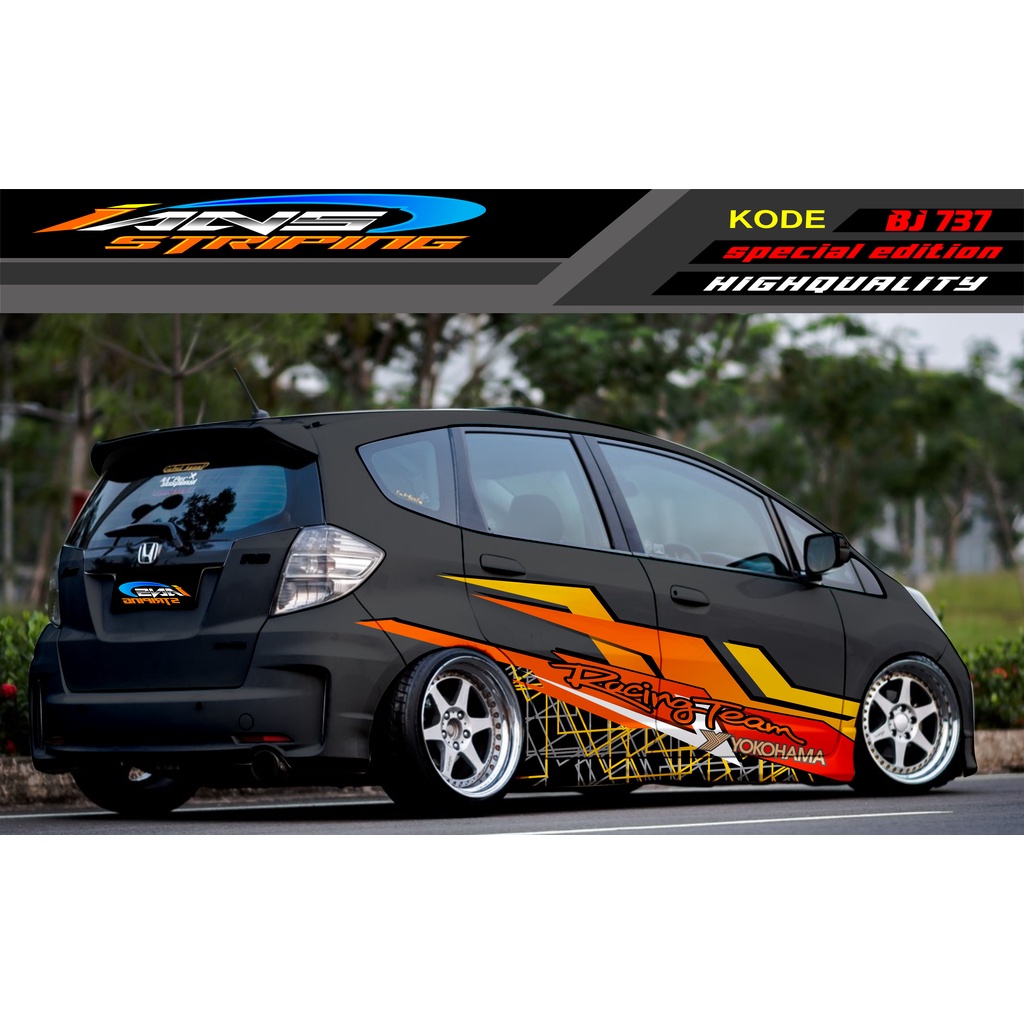 VARIASI STIKER MOBIL HONDA BRIO AGYA JAZZ AVANZA YARIS / DECAL STICKER MOBIL JAZZ / STIKER MOBIL