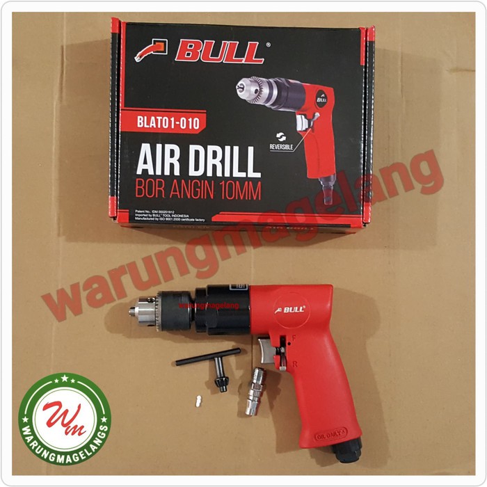 Mesin Bor Tangan Angin 10 Mm Bisa Putar Kanan Kiri Air Drill Bull Bl