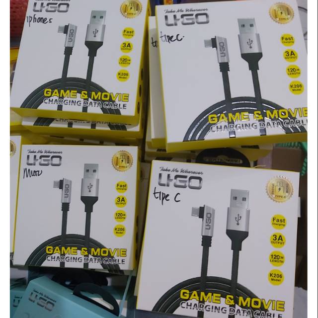 Kabel data fast charging UGO K206 Game & Movie
