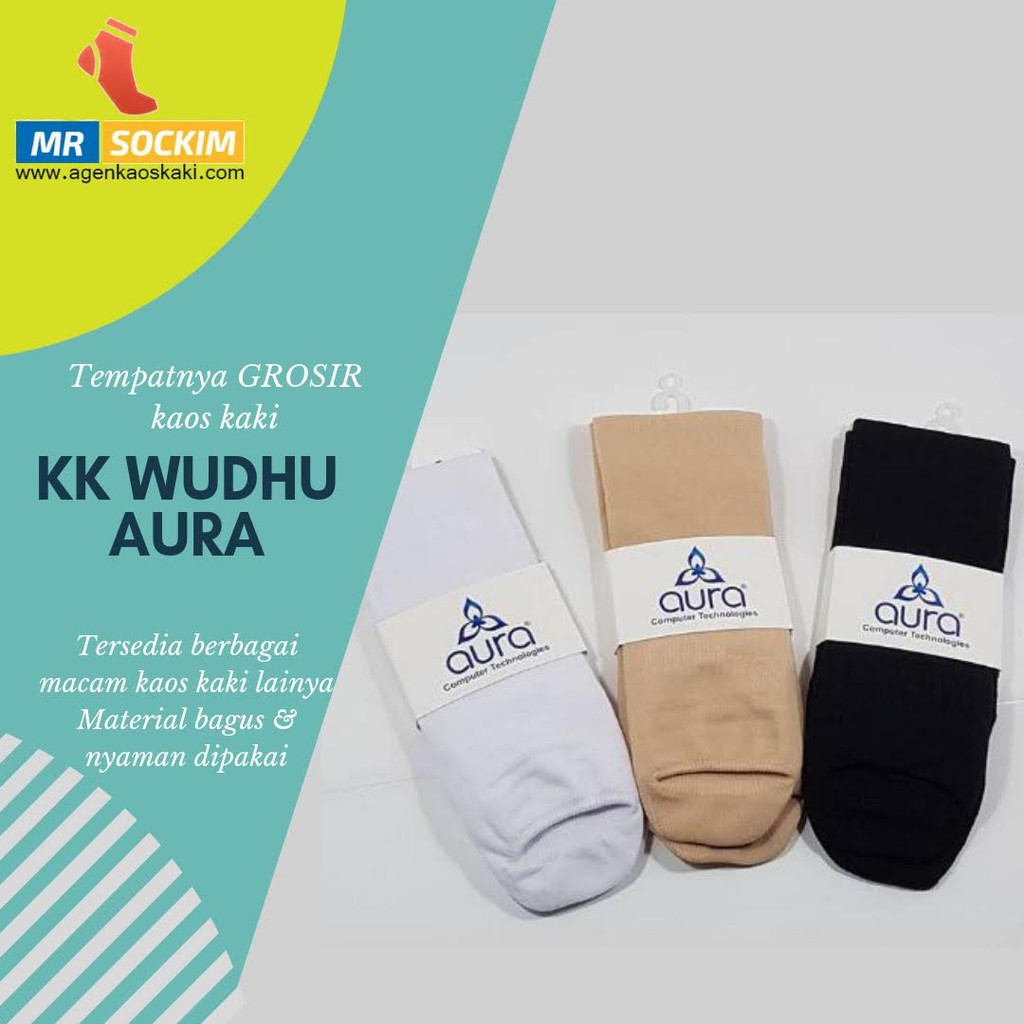 Kaos Kaki Wudhu Muslimah Nylon Spandek Polos Premium Untuk Umrah Haji Muzdalifah