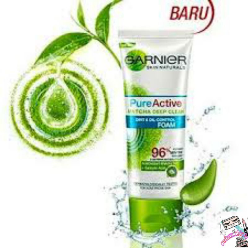 ☃Cutezz_Ching1☃Garnier Pure Active Matcha Deep Clean dirt &amp; oil control cleanser foam skin care