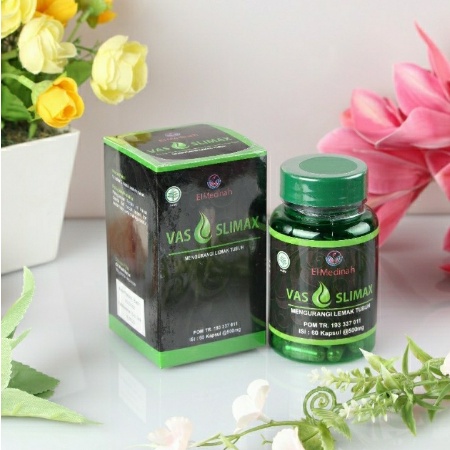 Kapsul Pelangsing Herbal Vas Slimax El Medinah 60 kapsul Asli Original