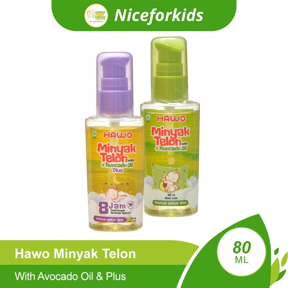 Hawo Minyak Telon Avocado Oil Avocado Oil Plus 80ml