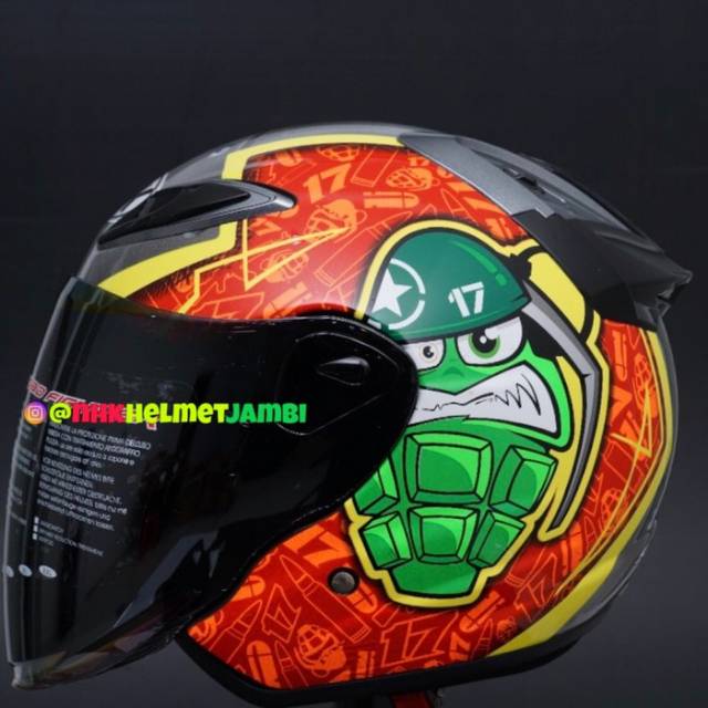 HELM NHK R6 SPESIAL EDITION GP EDITION KAREL ABRAHAM YELLOW ORANGE FLOURESCENT