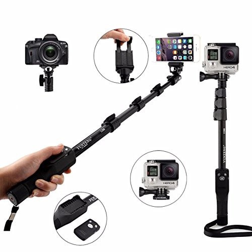 Tongsis Bluetooth Yunteng YT-1288 Selfie Stick Tongsis Bluetooth with Shutter and U Holder YT1288