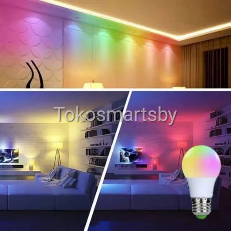 Lampu Bohlam E27 LED RGB 9 Watt dan 12 Watt Lengkap Dengan Remote