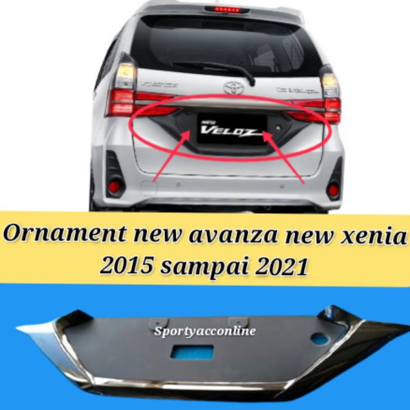 ornamen tatakan plat nomor new avanza xenia 2015-2021model original