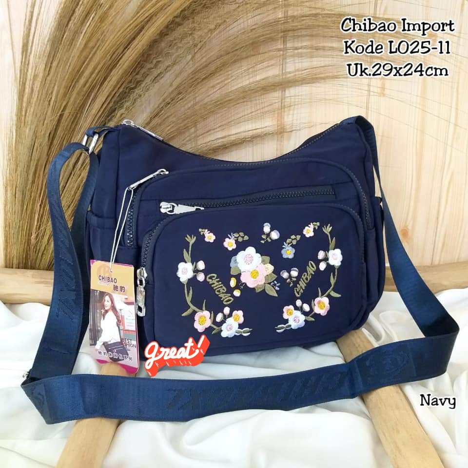 Tas Slempang Wanita Chibao L025-11 Motif Bunga TERBARU CHIBAO SLEMPANG SPECIAL PRICE BISA BAYAR COD!