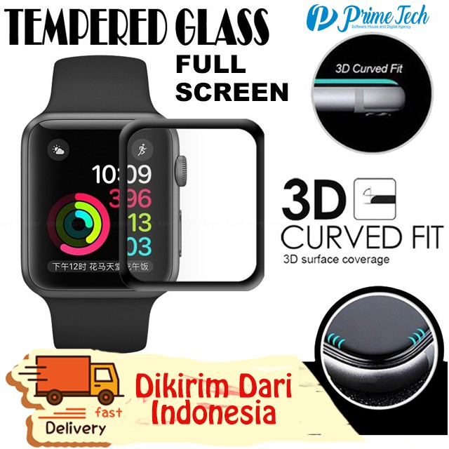 Tempered Glass Full 3D Apple Watch 41 45 38 40 42 44mm Anti Gores iWatch Seri 1 2 3 4 5 6 7 8 9 SE