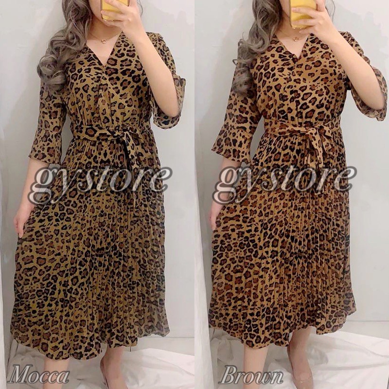 Dress Plisket Leopard 289