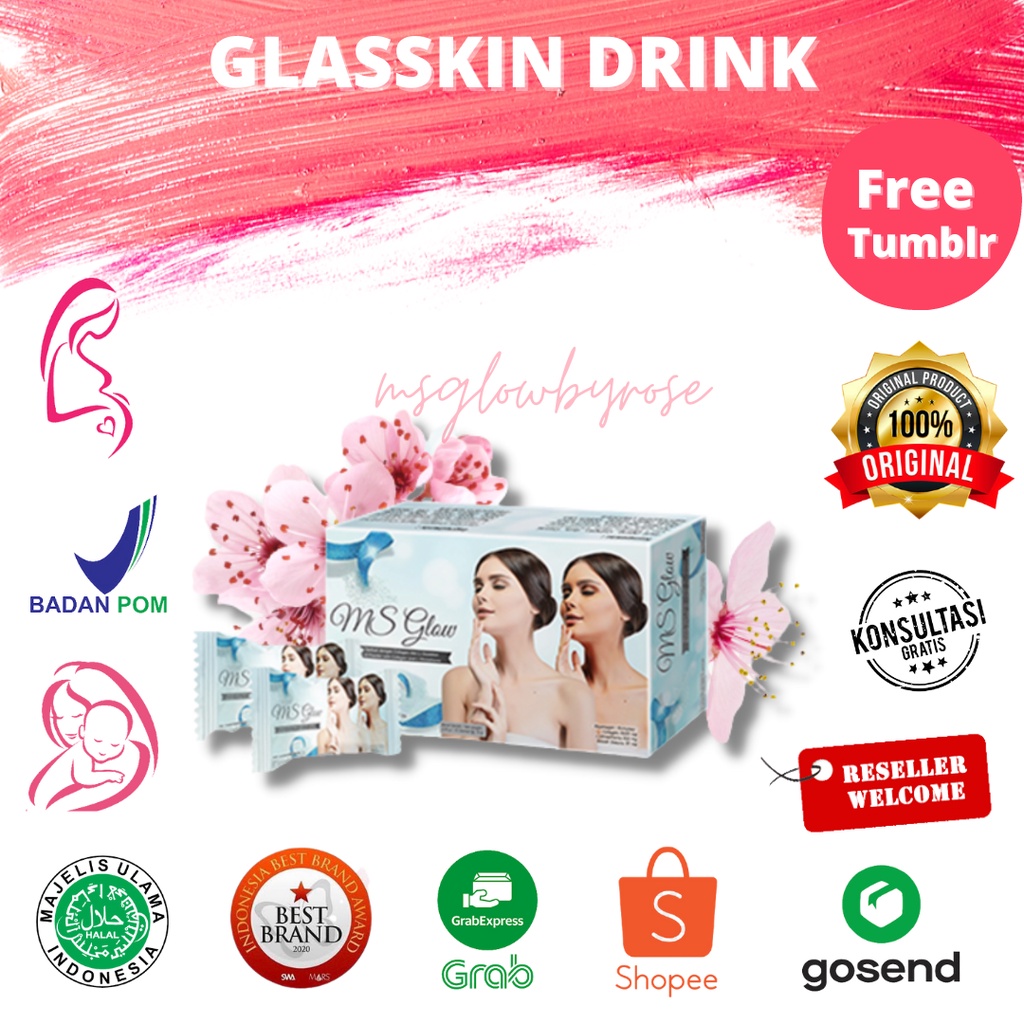 MS GLOW GLASSKIN DRINK ORIGINAL BPOM RESELLER RESMI