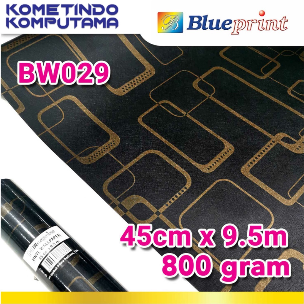 BW029 Wallpaper Sticker Vinyl Dinding BLUEPRINT 45Cm x 9,5M Motif BW029 - Wallpaper Dinding