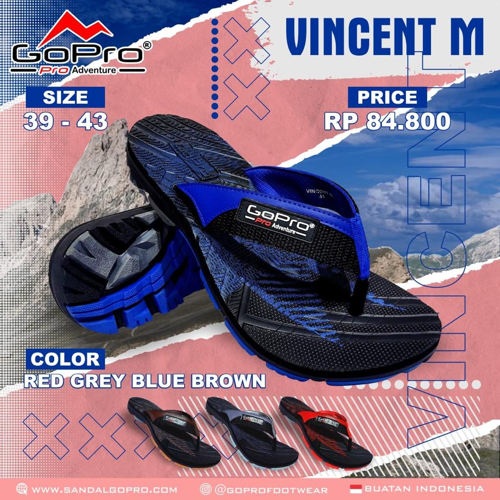 GoPro Sandal Gunung outdoor adventure Gunung Hiking Gunung cowo VINCENT Sendal cowok Go pro pria Sandal