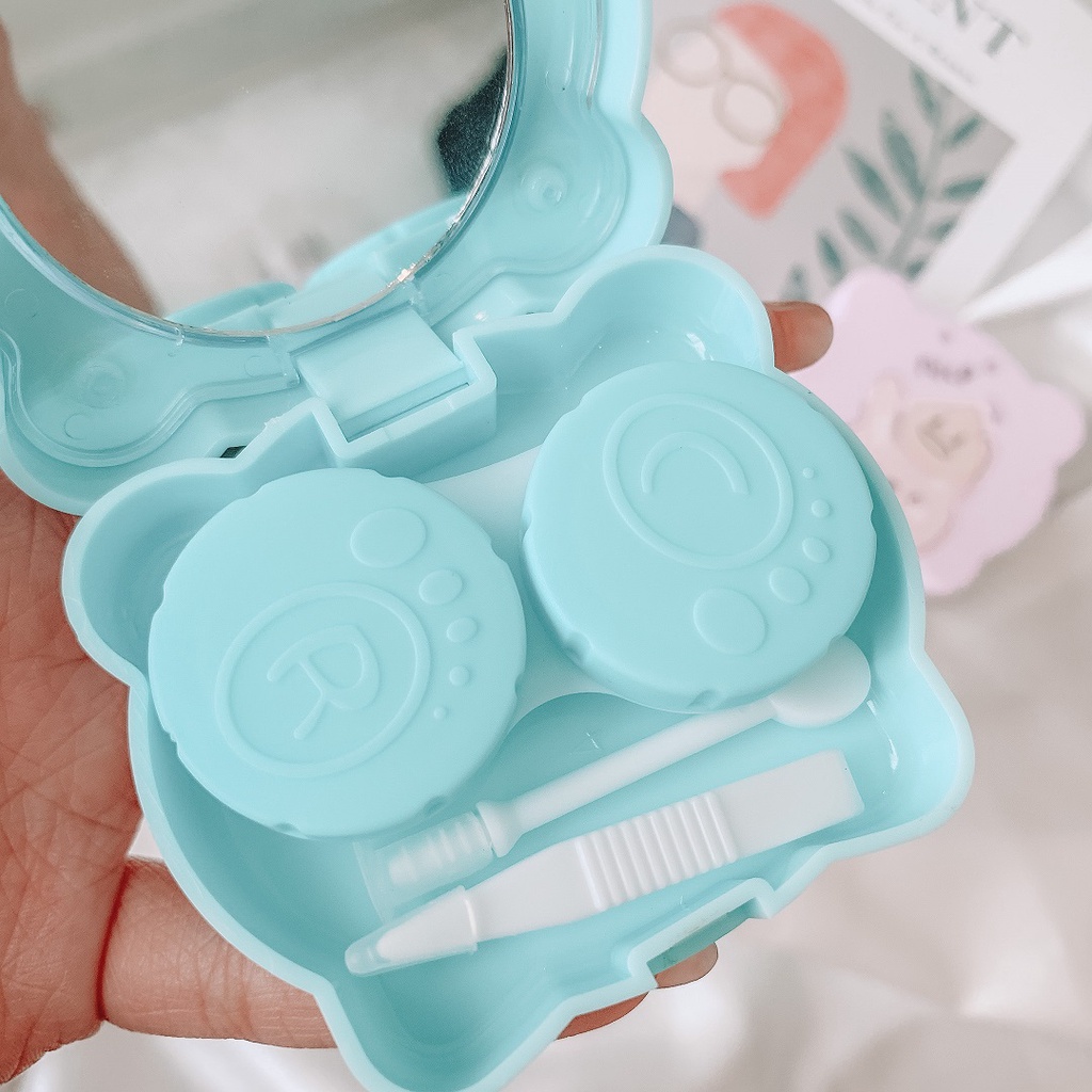 CASE LENSA LUCU TEMPAT KONTAK LENSA IMPORT TEMPAT SOFTLENS DENGAN CERMIN