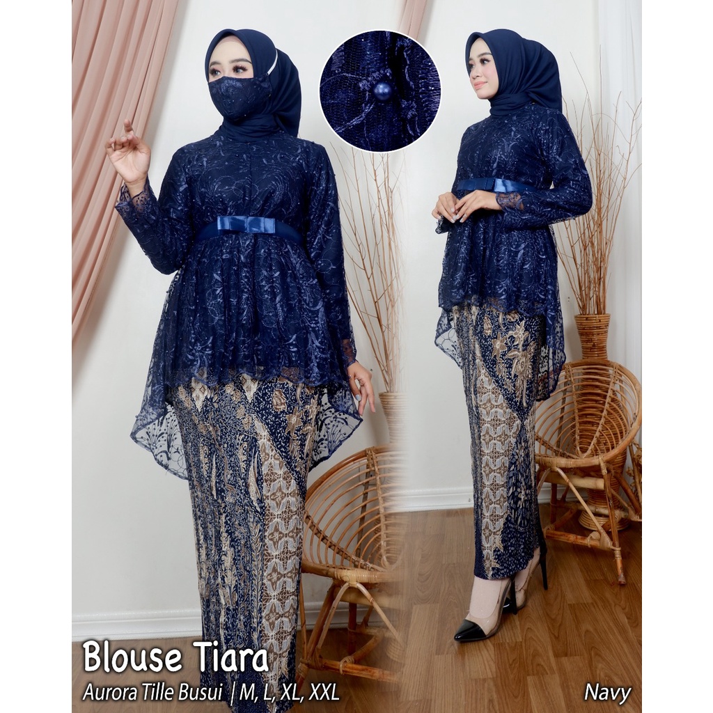 Kadai.baju / Kebaya blouse tiara / Kebaya wisuda / Kebaya brukat / Tunik brokat / Size M L XL XXL