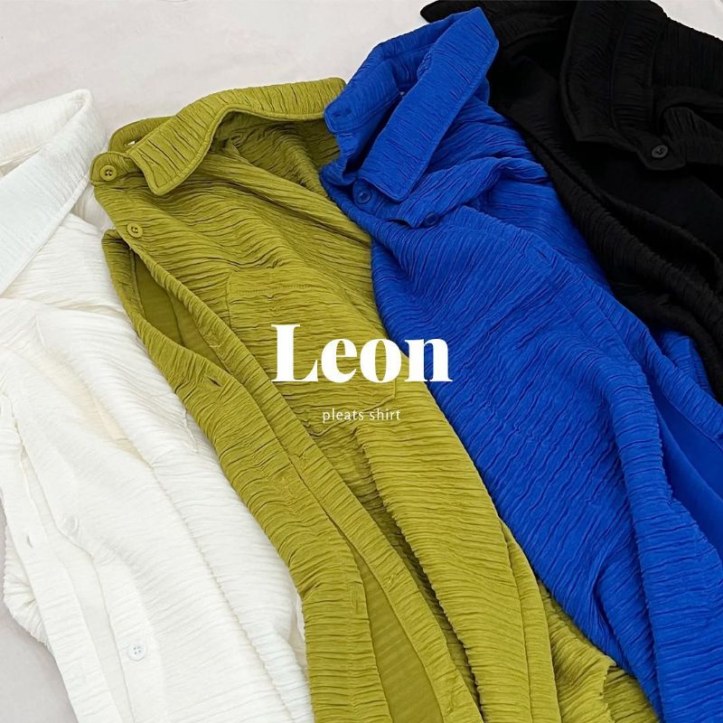 LEON PLEATS SHIRT - Kemeja Oversized Import Premium