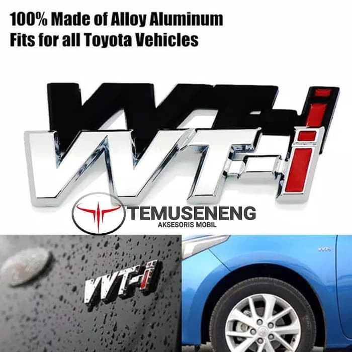 Vvti Vvt-I Silver 3D Logo Emblem Mobil Crom Crhome Tempel Murah Aksesoris Eksterior